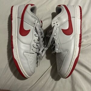 Nike Men's Gray and Red Sneakers